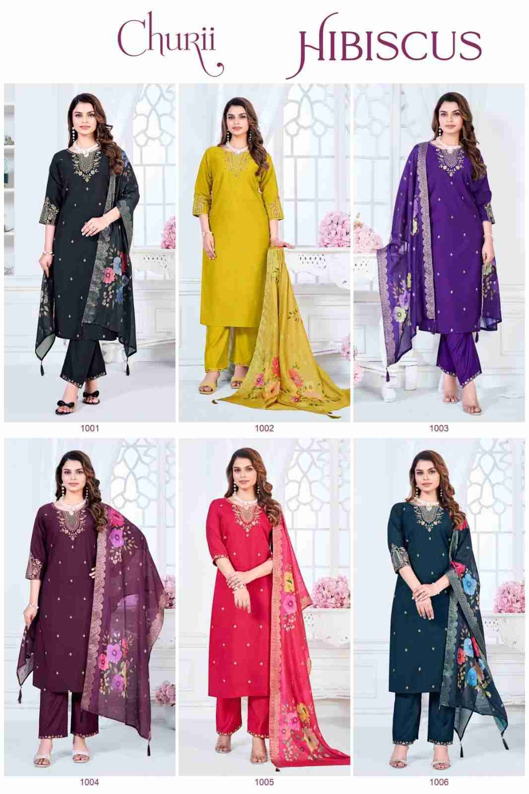 Hibiscus By Churii 1001 To 1006 Series Beautiful Festive Suits Colorful Stylish Fancy Casual Wear & Ethnic Wear Soft Viscose Dresses At Wholesale Price