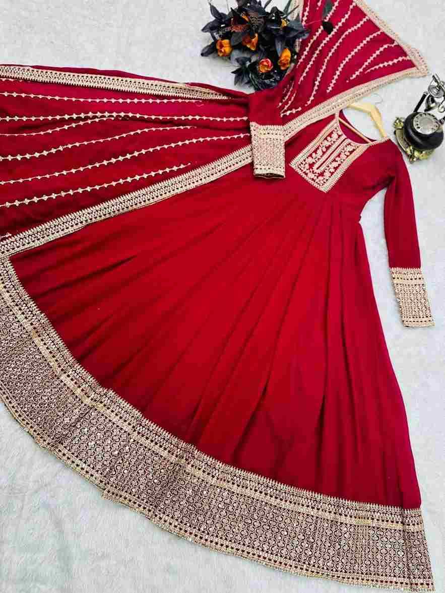 Zf-8968 By Fashid Wholesale 01 To 02 Series Designer Stylish Fancy Colorful Beautiful Party Wear & Ethnic Wear Collection Faux Georgette Gowns At Wholesale Price