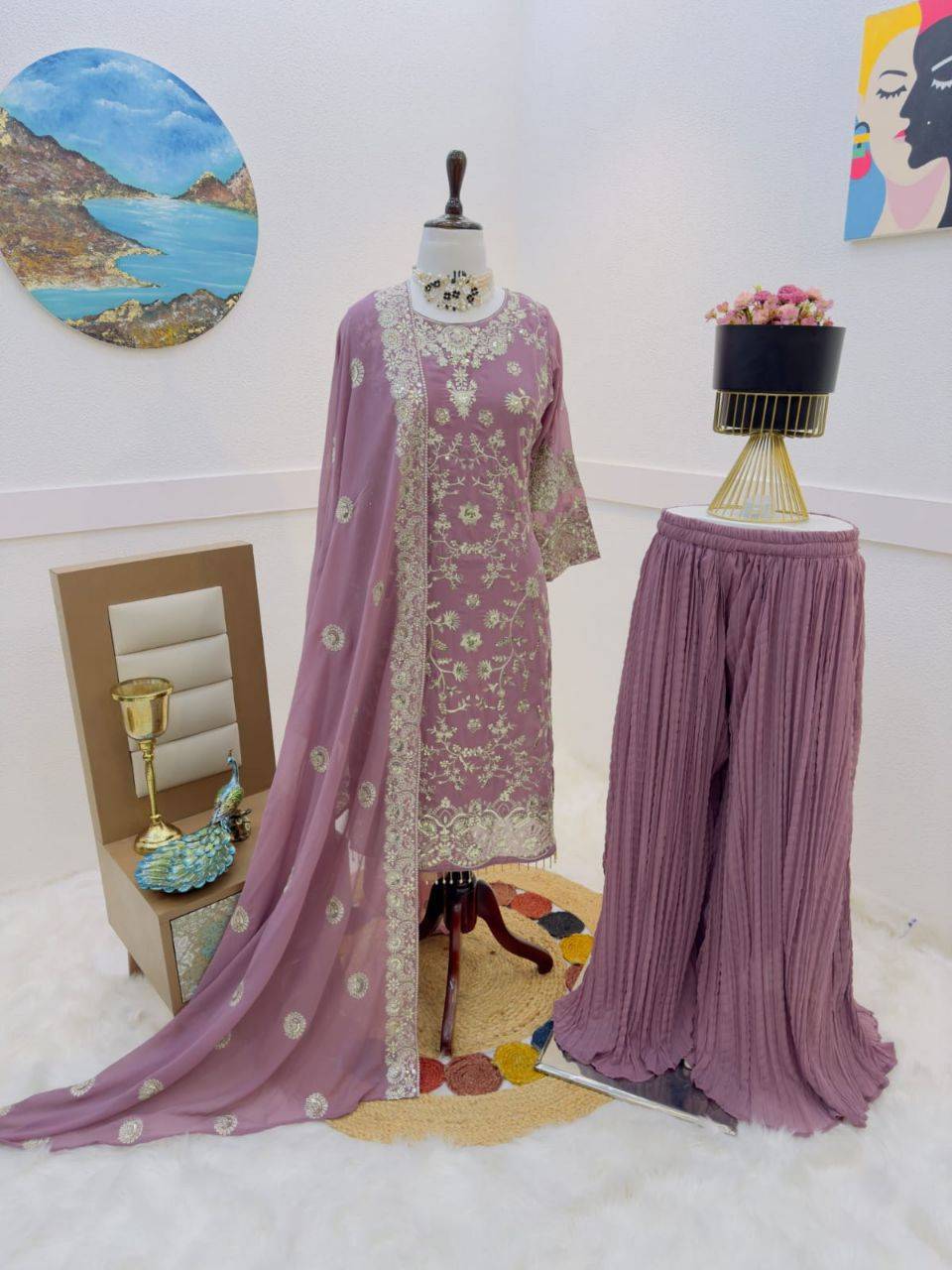 Zd-10081 By Fashid Wholesale Beautiful Colorful Fancy Wedding Collection Occasional Wear & Party Wear Faux Georgette Dresses At Wholesale Price