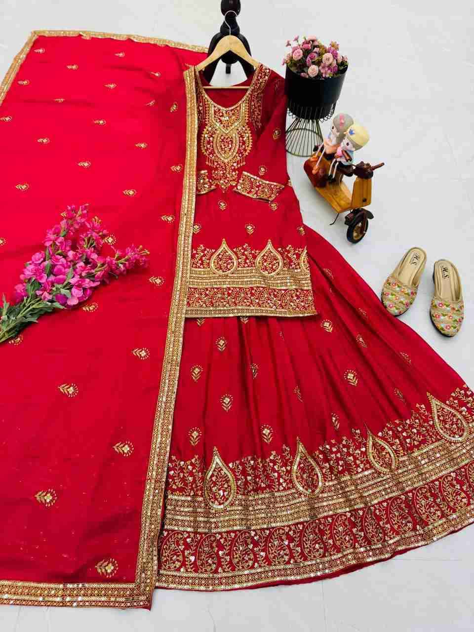 Zd-10005 By Fashid Wholesale 01 To 04 Series Wear Collection Beautiful Stylish Colorful Fancy Party Wear & Occasional Wear Chinnon Silk Lehengas At Wholesale Price