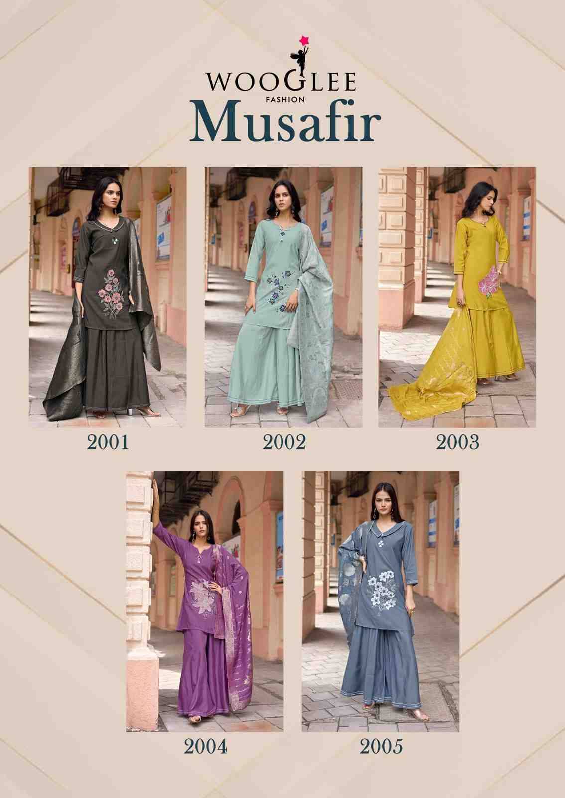 Musafir By Wooglee 2001 To 2005 Series Designer Festive Suits Beautiful Fancy Stylish Colorful Party Wear & Occasional Wear Russian Silk Dresses At Wholesale Price