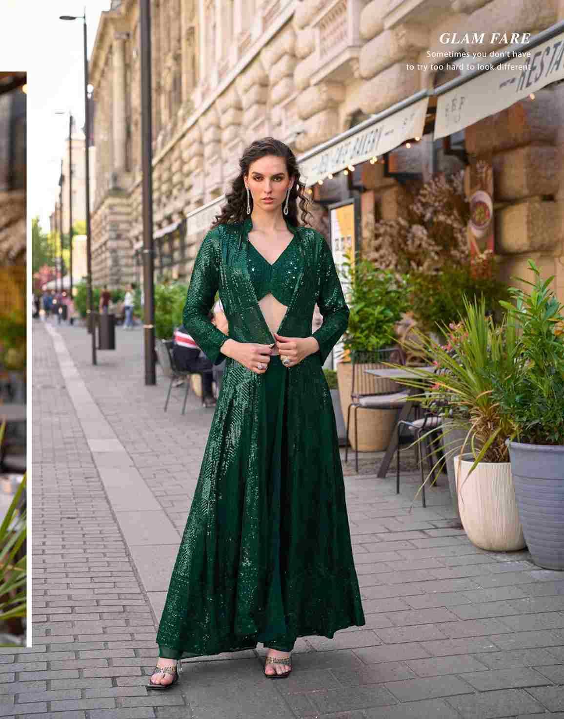 Rubal By Sayuri 5850 To 5853 Series Designer Stylish Fancy Colorful Beautiful Party Wear & Ethnic Wear Collection Premium Georgette Crop Tops With Bottom At Wholesale Price