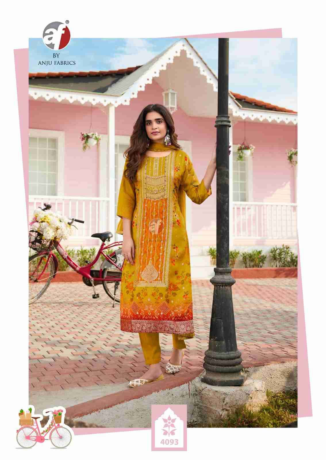 Dastoor Vol-7 By Anju Fabrics 4091 To 4095 Series Festive Suits Beautiful Fancy Colorful Stylish Party Wear & Occasional Wear Pure Dola Jacquard Dresses At Wholesale Price