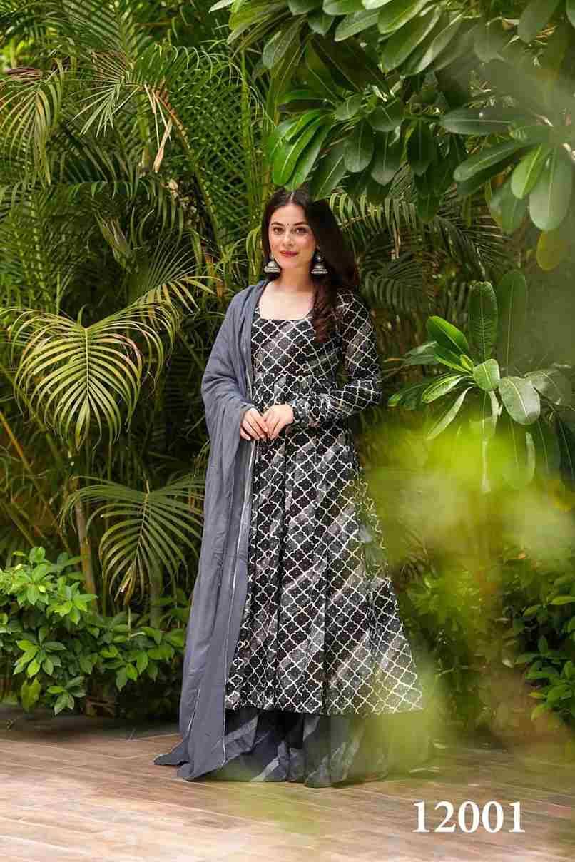 Clora Vol-12 By Fashid Wholesale 12001 To 12007 Series Designer Anarkali Suits Beautiful Fancy Colorful Stylish Party Wear & Occasional Wear Muslin Dresses At Wholesale Price