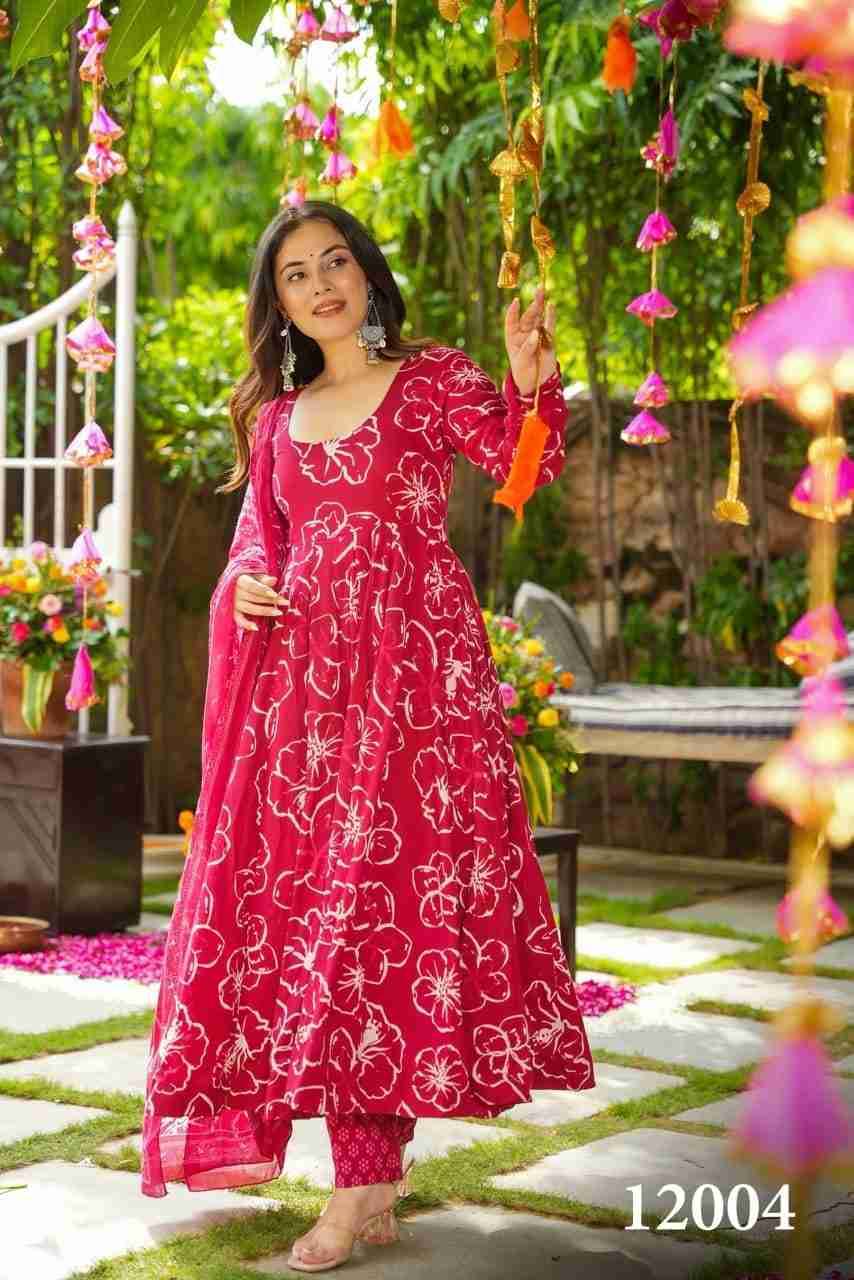 Clora Vol-12 By Fashid Wholesale 12001 To 12007 Series Designer Anarkali Suits Beautiful Fancy Colorful Stylish Party Wear & Occasional Wear Muslin Dresses At Wholesale Price