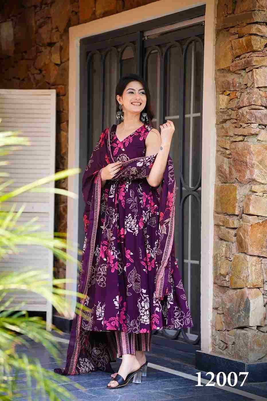 Clora Vol-12 By Fashid Wholesale 12001 To 12007 Series Designer Anarkali Suits Beautiful Fancy Colorful Stylish Party Wear & Occasional Wear Muslin Dresses At Wholesale Price