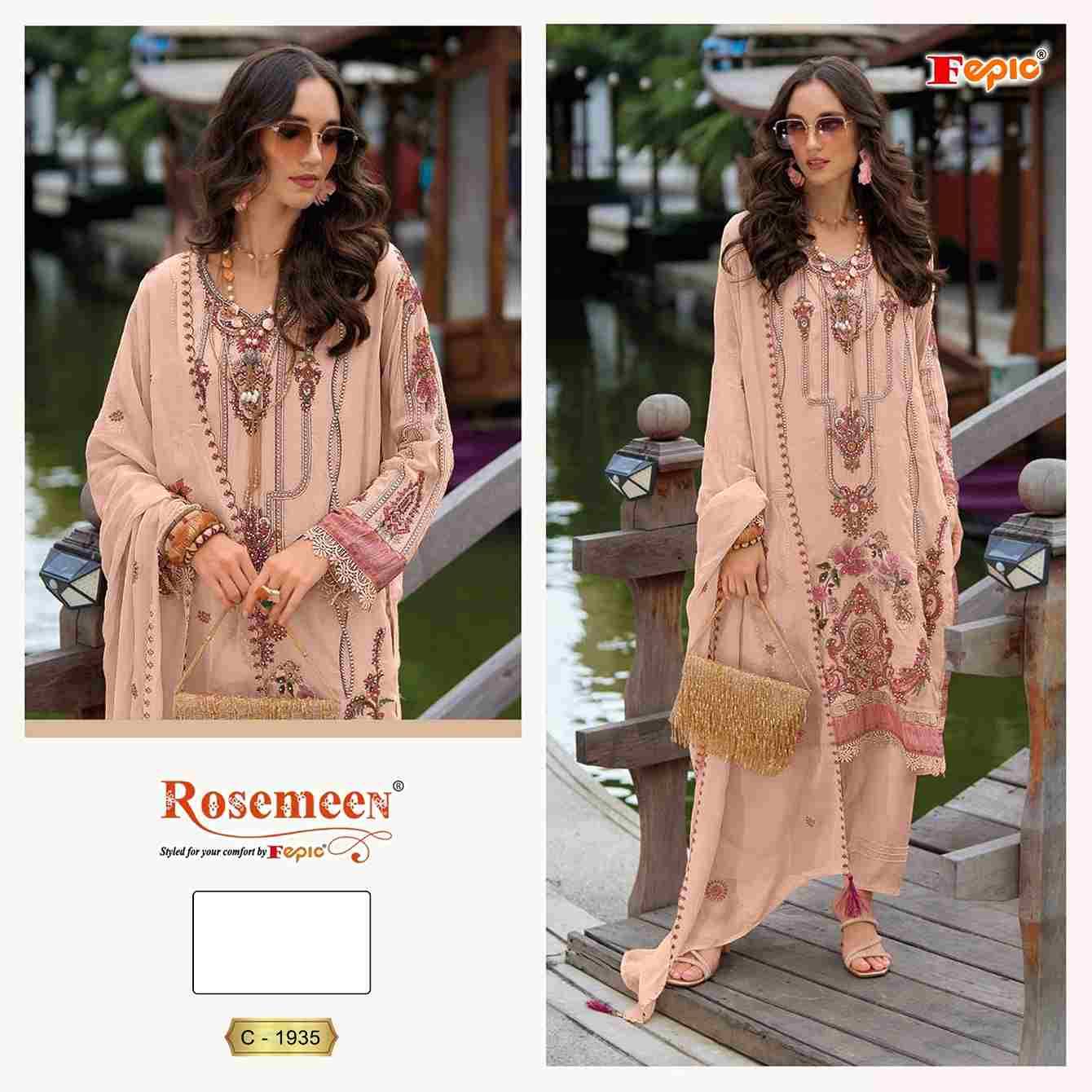 Fepic 1935 Colours By Fepic 1935-A To 1935-C Series Beautiful Pakistani Suits Colorful Stylish Fancy Casual Wear & Ethnic Wear Organza Embroidered Dresses At Wholesale Price