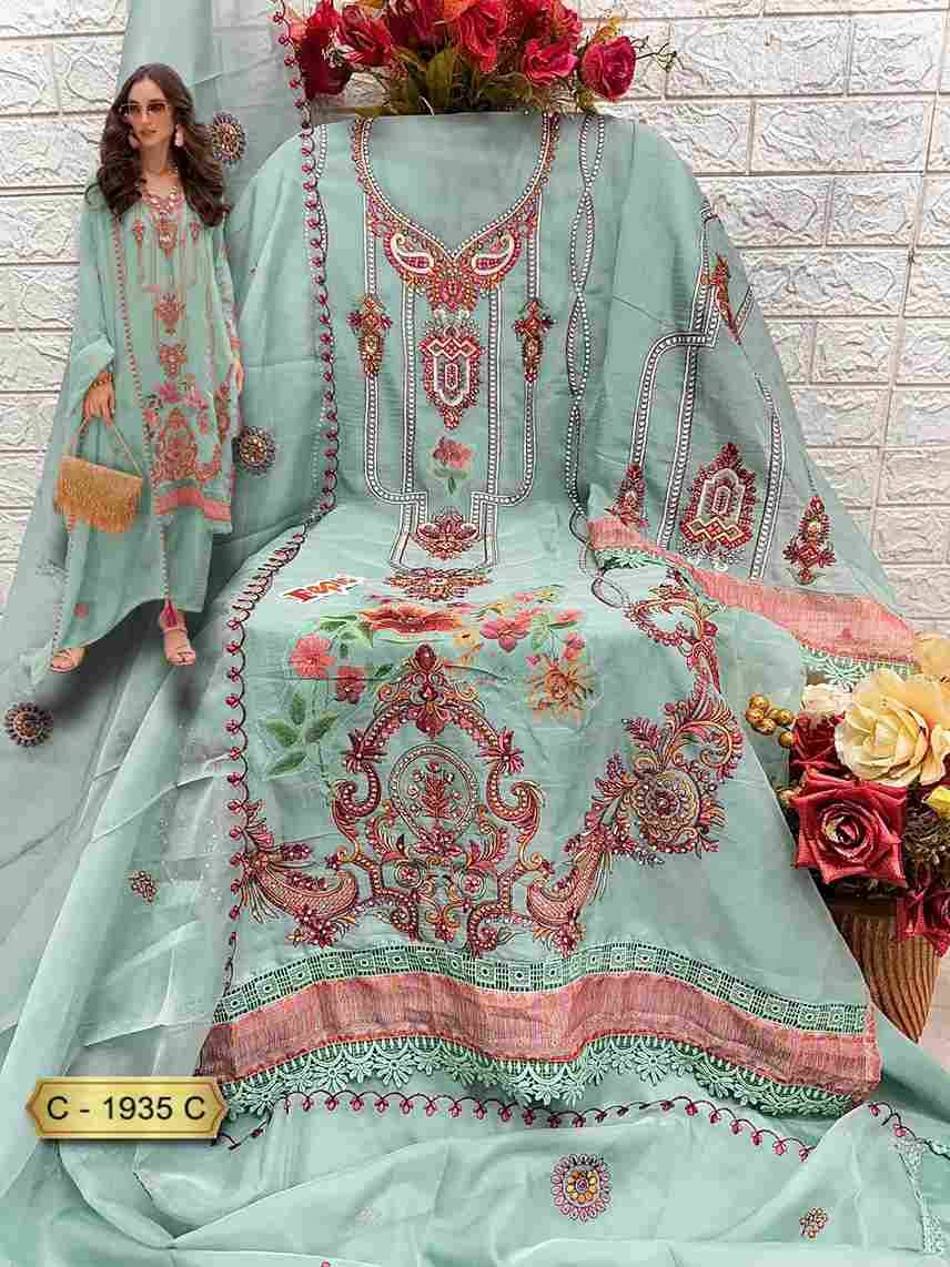 Fepic 1935 Colours By Fepic 1935-A To 1935-C Series Beautiful Pakistani Suits Colorful Stylish Fancy Casual Wear & Ethnic Wear Organza Embroidered Dresses At Wholesale Price