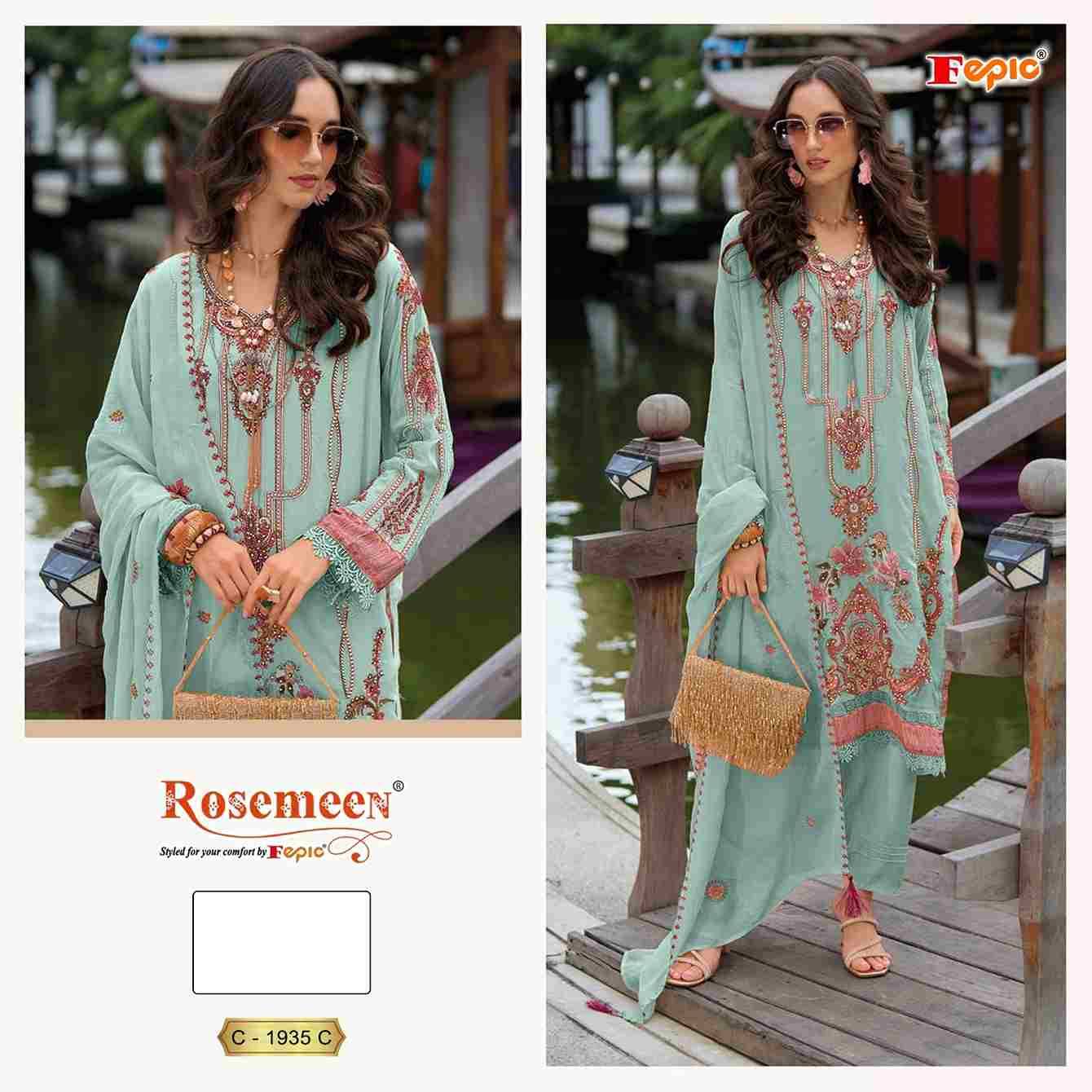 Fepic 1935 Colours By Fepic 1935-A To 1935-C Series Beautiful Pakistani Suits Colorful Stylish Fancy Casual Wear & Ethnic Wear Organza Embroidered Dresses At Wholesale Price