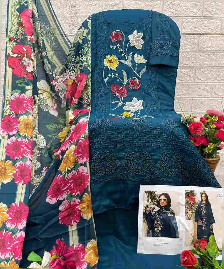 Saniya Trendz 7166 Colours By Saniya Trendz 7166-A To 7166-D Series Beautiful Pakistani Suits Colorful Stylish Fancy Casual Wear & Ethnic Wear Pure Cotton Embroidered Dresses At Wholesale Price