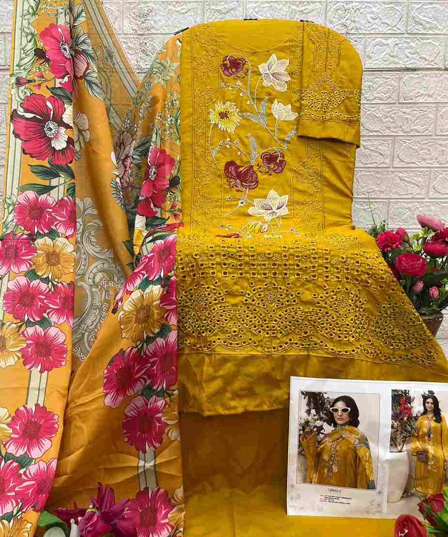 Saniya Trendz 7166 Colours By Saniya Trendz 7166-A To 7166-D Series Beautiful Pakistani Suits Colorful Stylish Fancy Casual Wear & Ethnic Wear Pure Cotton Embroidered Dresses At Wholesale Price