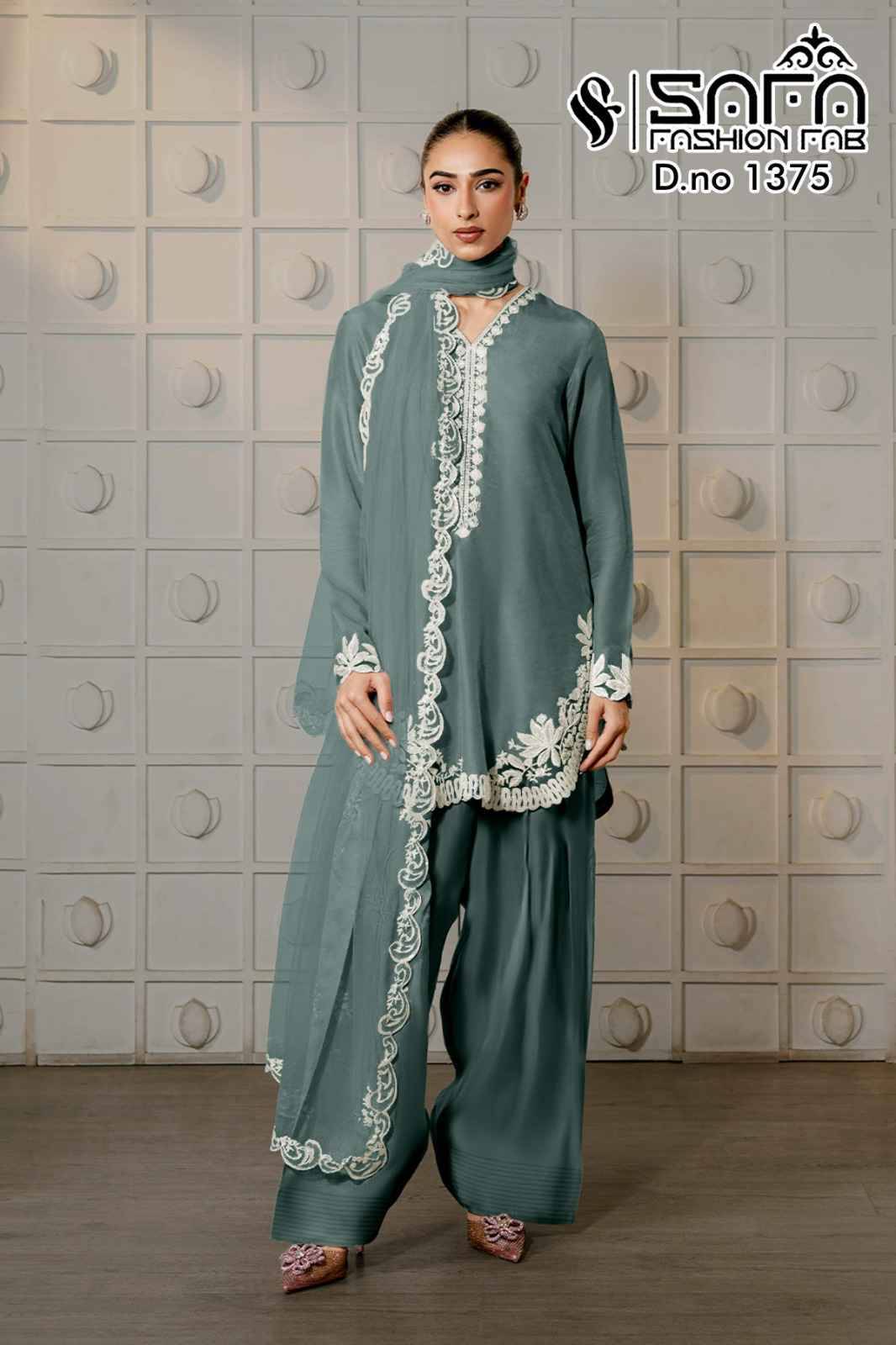 Safa 1375 Colours By Safa Fashion 1375-A To 1375-C Series Designer Stylish Fancy Colorful Beautiful Party Wear & Ethnic Wear Collection Viscose Dresses At Wholesale Price