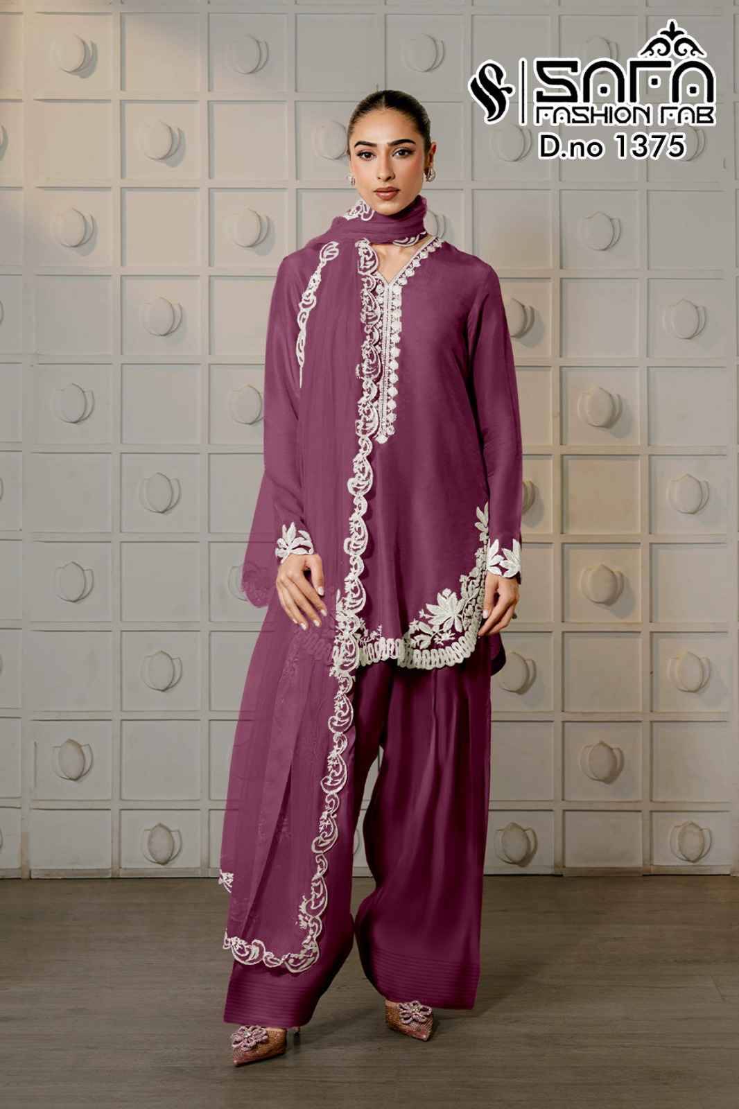 Safa 1375 Colours By Safa Fashion 1375-A To 1375-C Series Designer Stylish Fancy Colorful Beautiful Party Wear & Ethnic Wear Collection Viscose Dresses At Wholesale Price