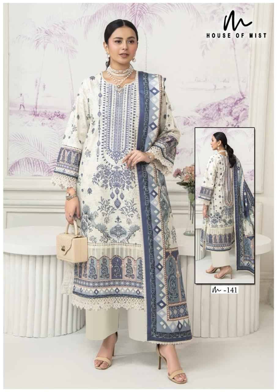 Ghazal Vol-15 By House Of Mist 141 To 146 Series Beautiful Pakistani Suits Colorful Stylish Fancy Casual Wear & Ethnic Wear Pure Cotton Print Dresses At Wholesale Price