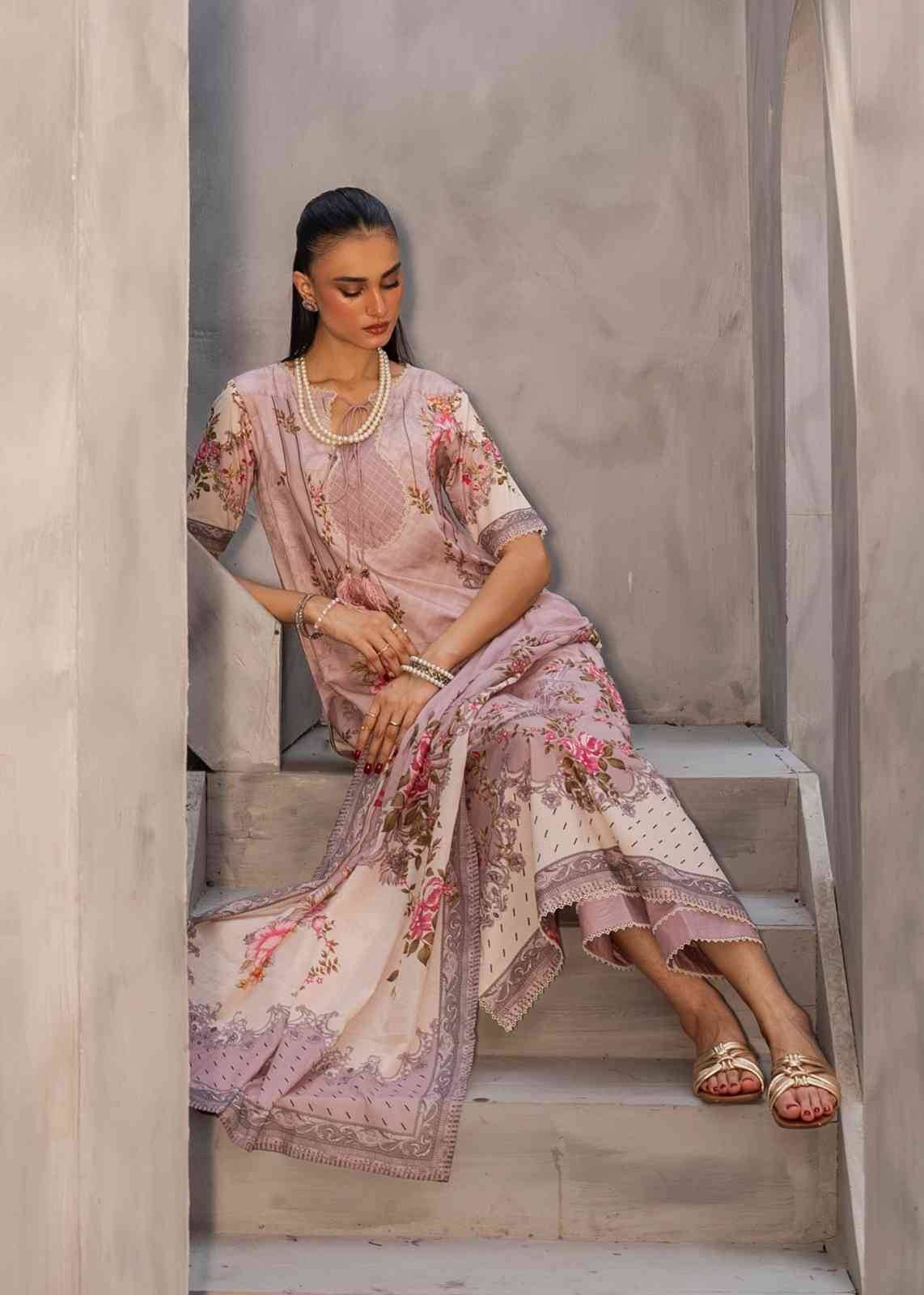 Gulaab Vol-4 By Maryam Hussain 401 To 406 Series Beautiful Festive Suits Stylish Fancy Colorful Casual Wear & Ethnic Wear Cotton Print Dresses At Wholesale Price