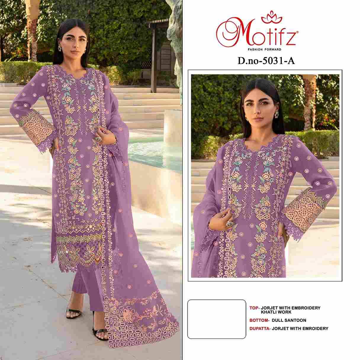 Motifz Hit Design 5031 Colours By Motifz 5031-A To 5031-D Series Beautiful Pakistani Suits Colorful Stylish Fancy Casual Wear & Ethnic Wear Georgette Dresses At Wholesale Price