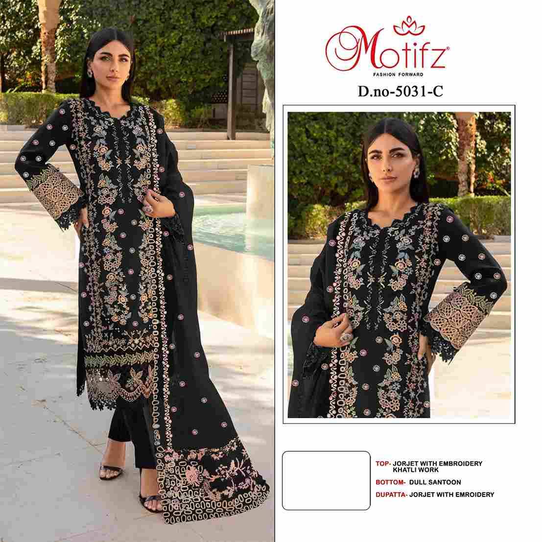 Motifz Hit Design 5031 Colours By Motifz 5031-A To 5031-D Series Beautiful Pakistani Suits Colorful Stylish Fancy Casual Wear & Ethnic Wear Georgette Dresses At Wholesale Price