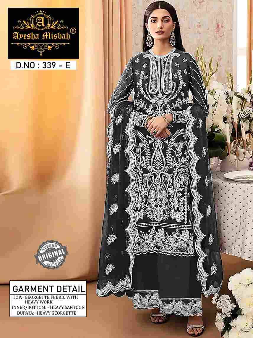 Ayesha Misbah 339 Colours By Fashid Wholesale 339-A To 339-F Series Beautiful Pakistani Suits Colorful Stylish Fancy Casual Wear & Ethnic Wear Georgette Embroidered Dresses At Wholesale Price