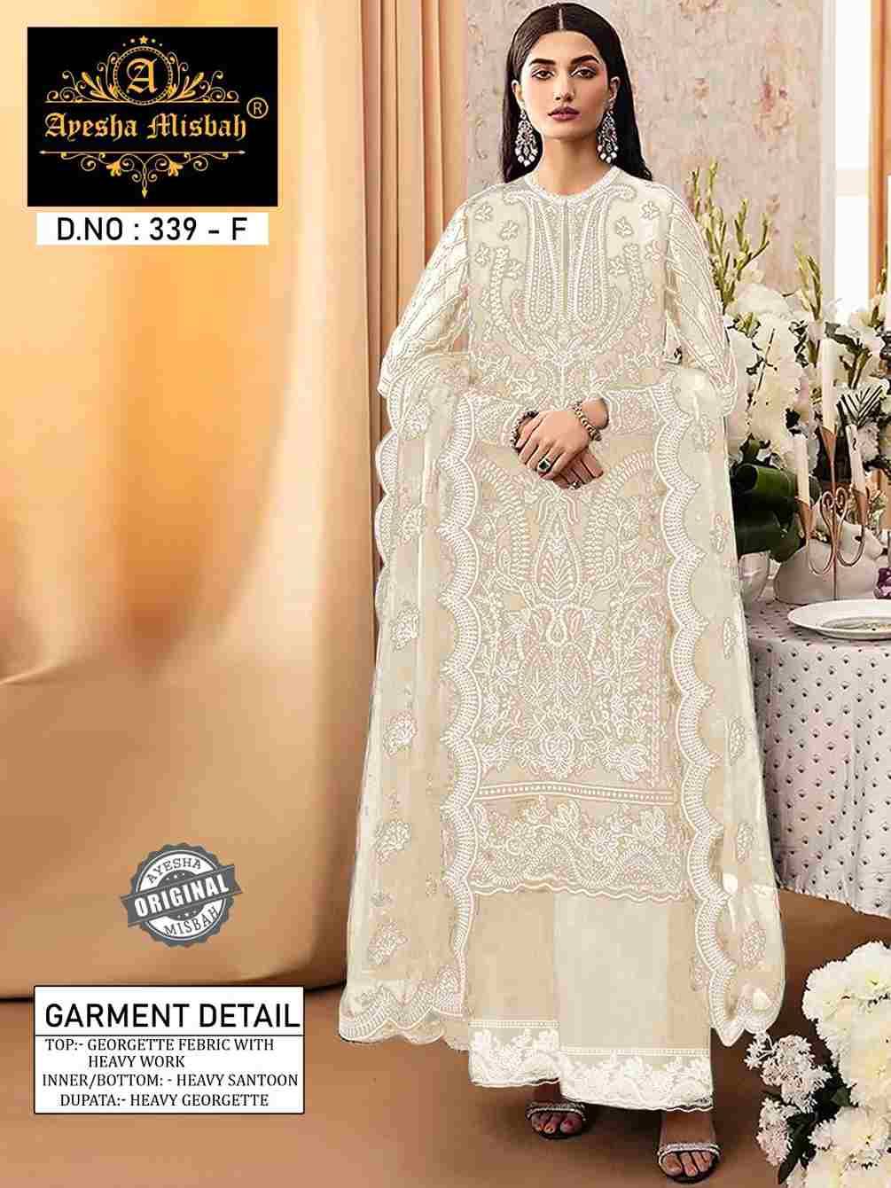 Ayesha Misbah 339 Colours By Fashid Wholesale 339-A To 339-F Series Beautiful Pakistani Suits Colorful Stylish Fancy Casual Wear & Ethnic Wear Georgette Embroidered Dresses At Wholesale Price