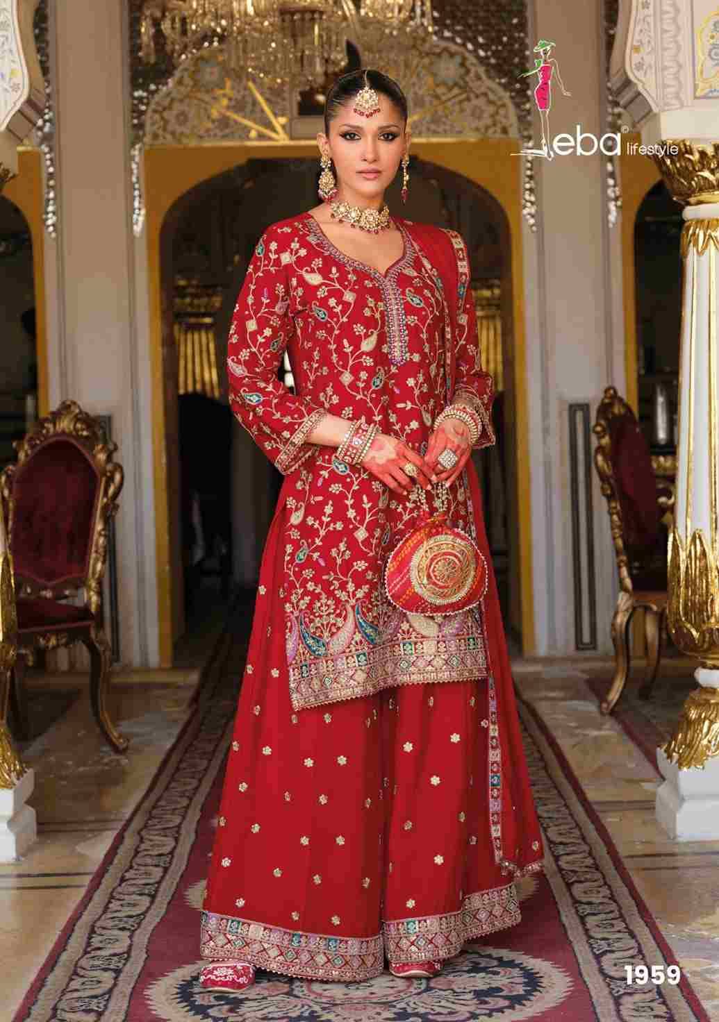 Falak By Eba Lifestyle 1968 To 1970 Series Beautiful Sharara Suits Colorful Stylish Fancy Casual Wear & Ethnic Wear Chinnon Dresses At Wholesale Price