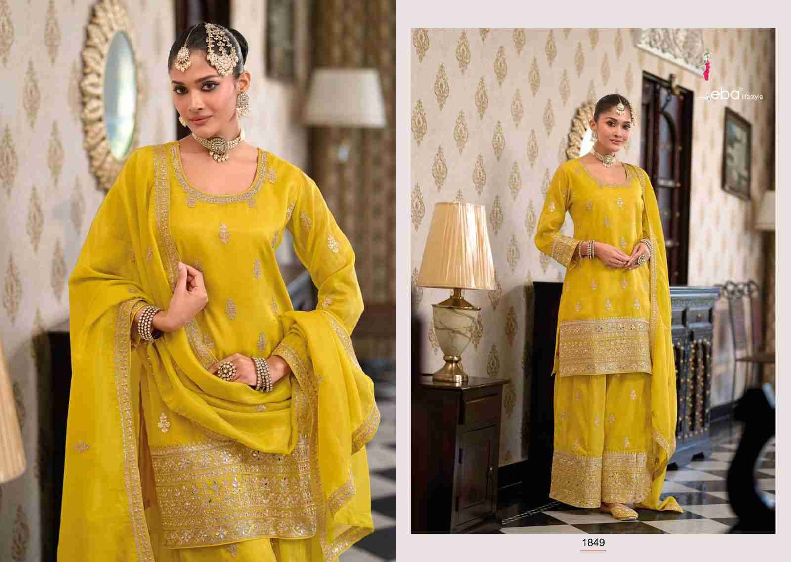 Heeramandi By Eba Lifestyle 1848 To 1850 Series Beautiful Sharara Suits Colorful Stylish Fancy Casual Wear & Ethnic Wear Simmer Embroidery Dresses At Wholesale Price