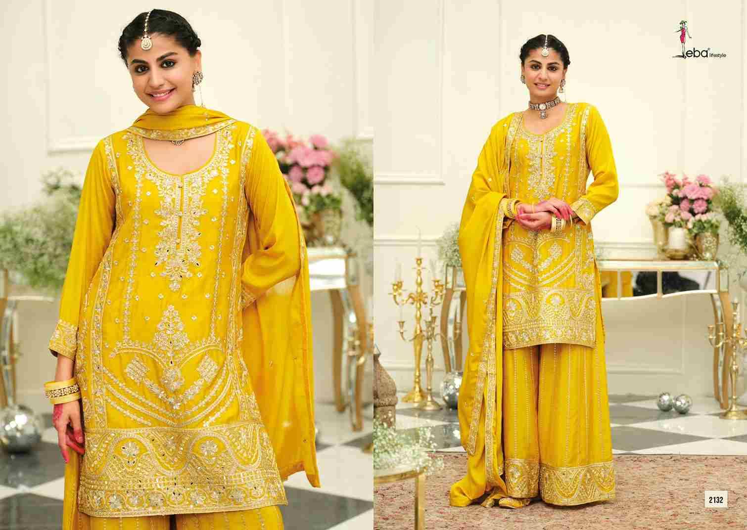 Maisha By Eba Lifestyle 2131 To 2133 Series Beautiful Festive Suits Colorful Stylish Fancy Casual Wear & Ethnic Wear Heavy Chinnon Embroidery Dresses At Wholesale Price