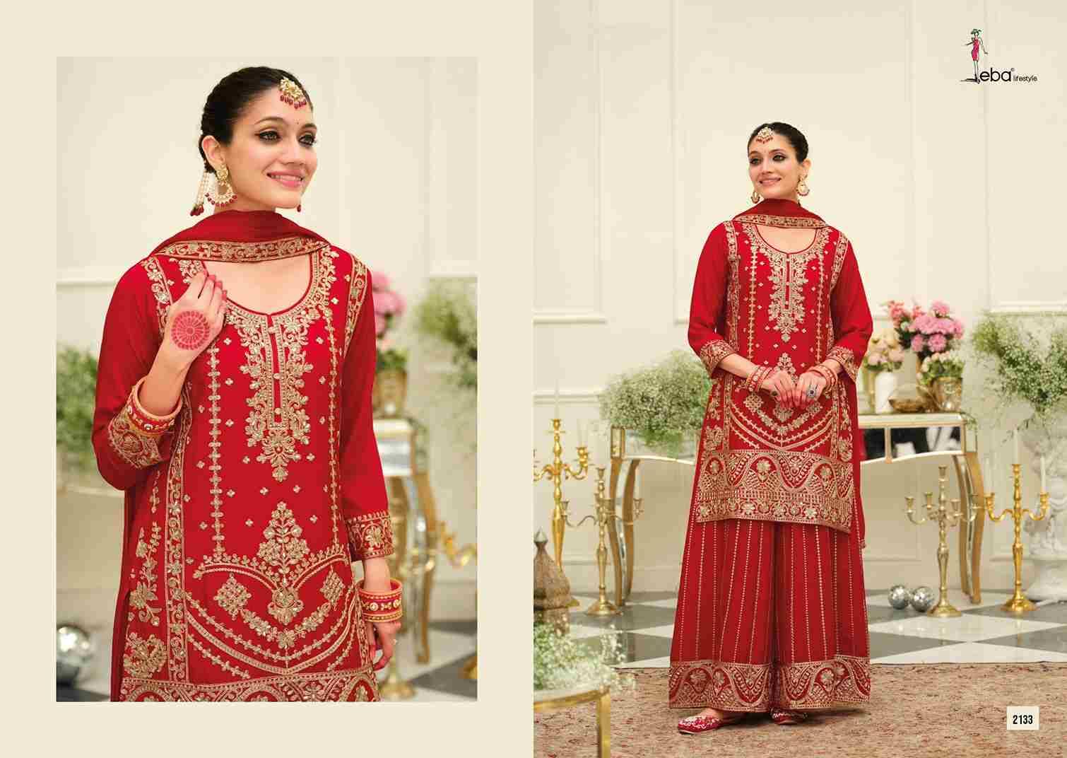 Maisha By Eba Lifestyle 2131 To 2133 Series Beautiful Festive Suits Colorful Stylish Fancy Casual Wear & Ethnic Wear Heavy Chinnon Embroidery Dresses At Wholesale Price
