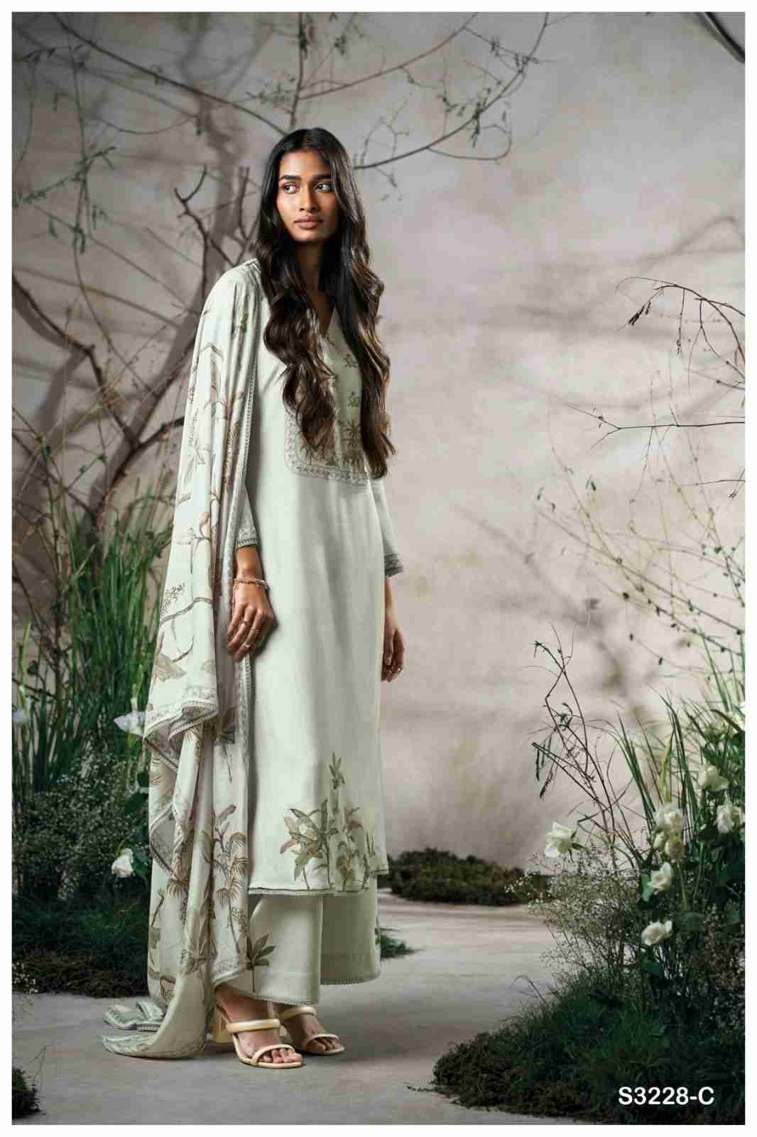 Eliora-3228 By Ganga Fashion 3228-A To 3228-C Series Beautiful Festive Suits Colorful Stylish Fancy Casual Wear & Ethnic Wear Pure Bemberg Silk Dresses At Wholesale Price
