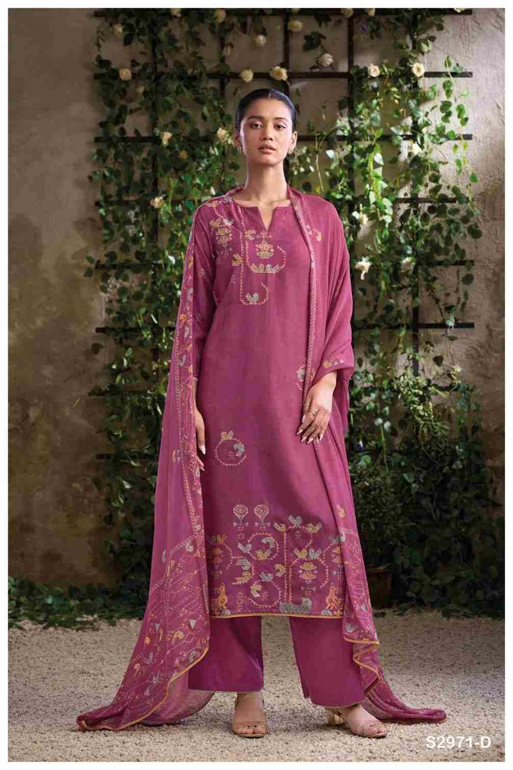 Tsoko-2971 By Ganga Fashion 2971-A To 2971-D Series Beautiful Festive Suits Colorful Stylish Fancy Casual Wear & Ethnic Wear Pure Bemberg Silk Dresses At Wholesale Price