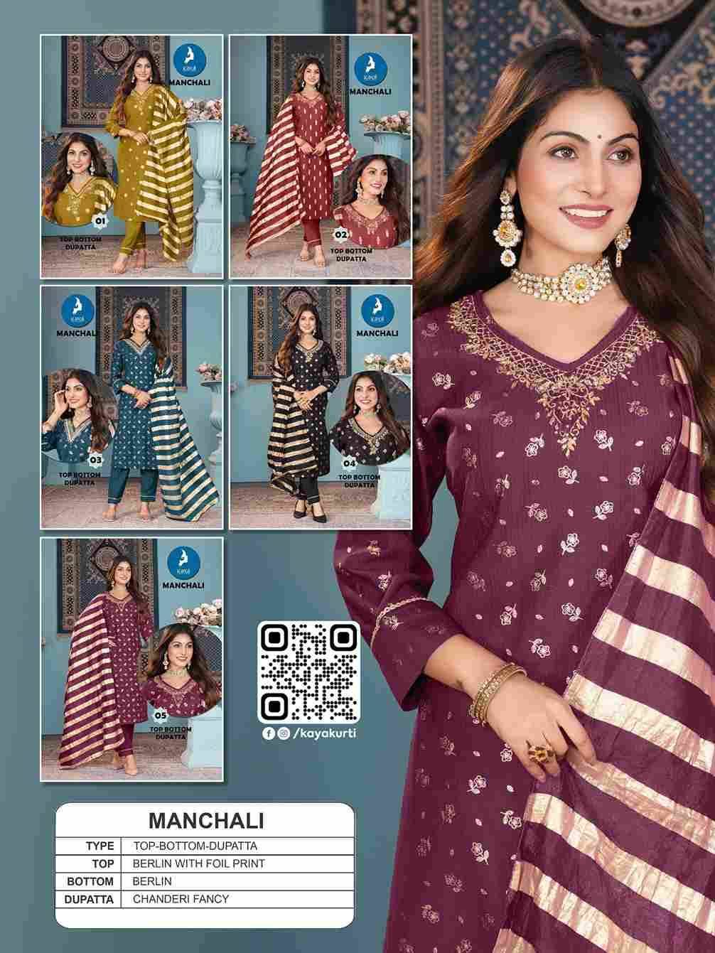 Manchali By Kaya 01 To 05 Series Beautiful Stylish Festive Suits Fancy Colorful Casual Wear & Ethnic Wear & Ready To Wear Fancy Dresses At Wholesale Price