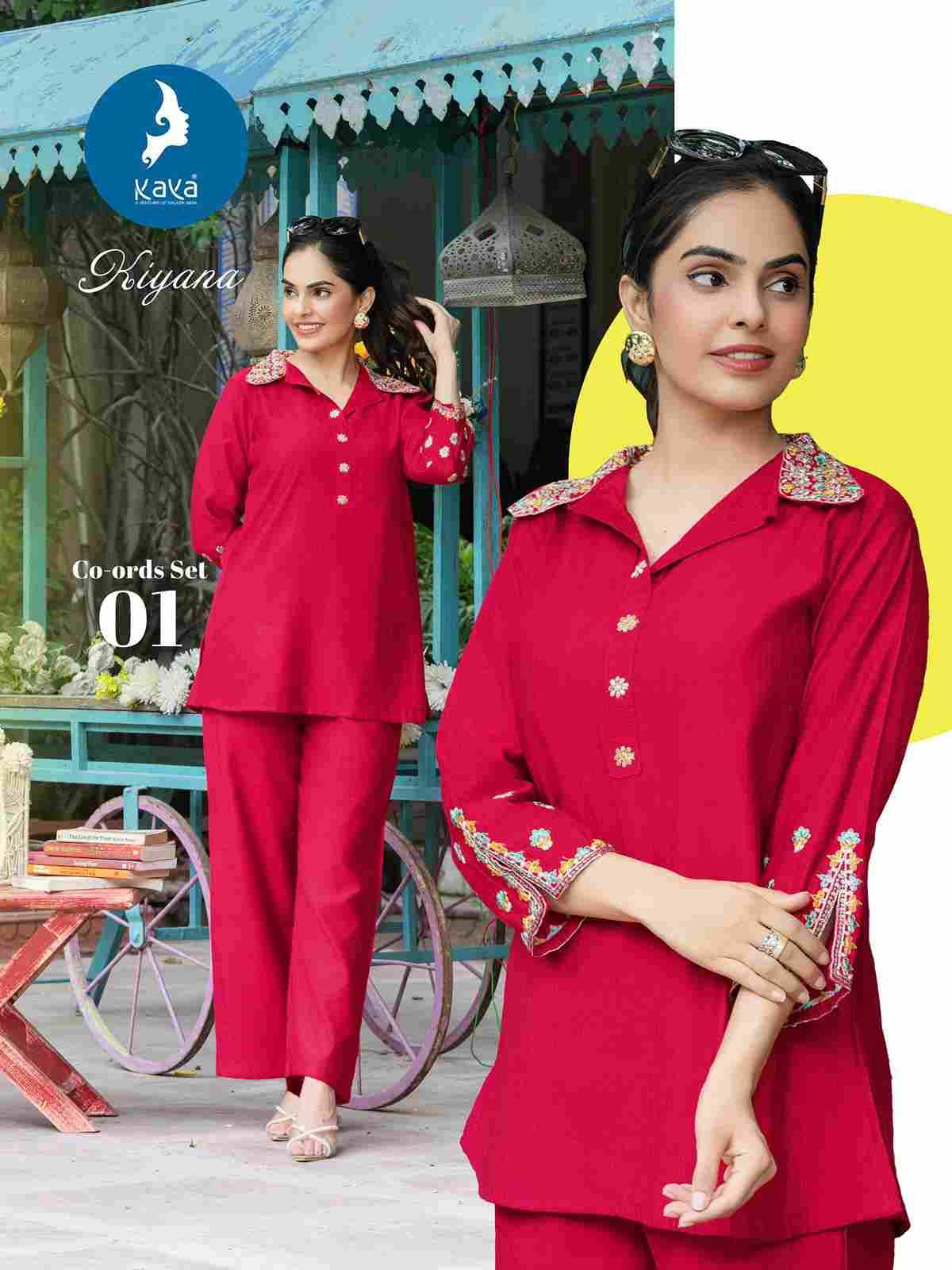 Kiyana By Kaya 01 To 06 Series Designer Stylish Fancy Colorful Beautiful Party Wear & Ethnic Wear Collection Vertican Co-Ord At Wholesale Price