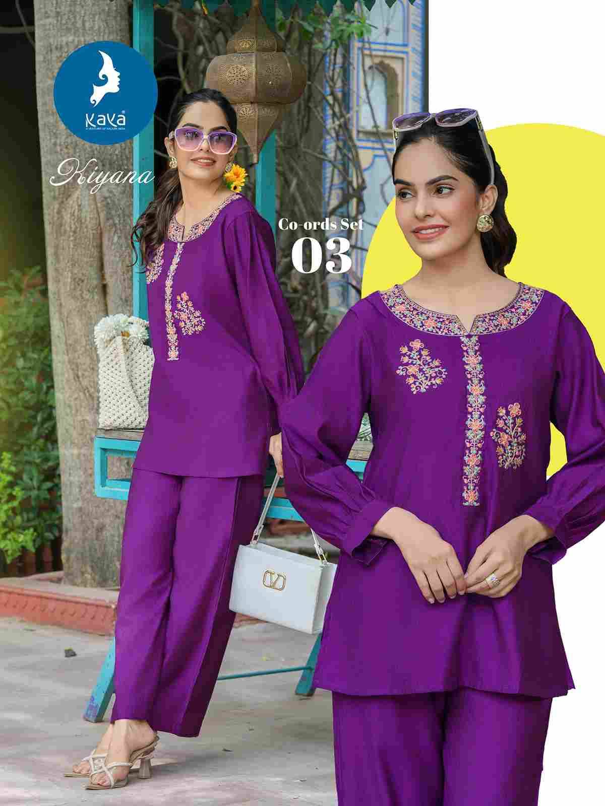 Kiyana By Kaya 01 To 06 Series Designer Stylish Fancy Colorful Beautiful Party Wear & Ethnic Wear Collection Vertican Co-Ord At Wholesale Price