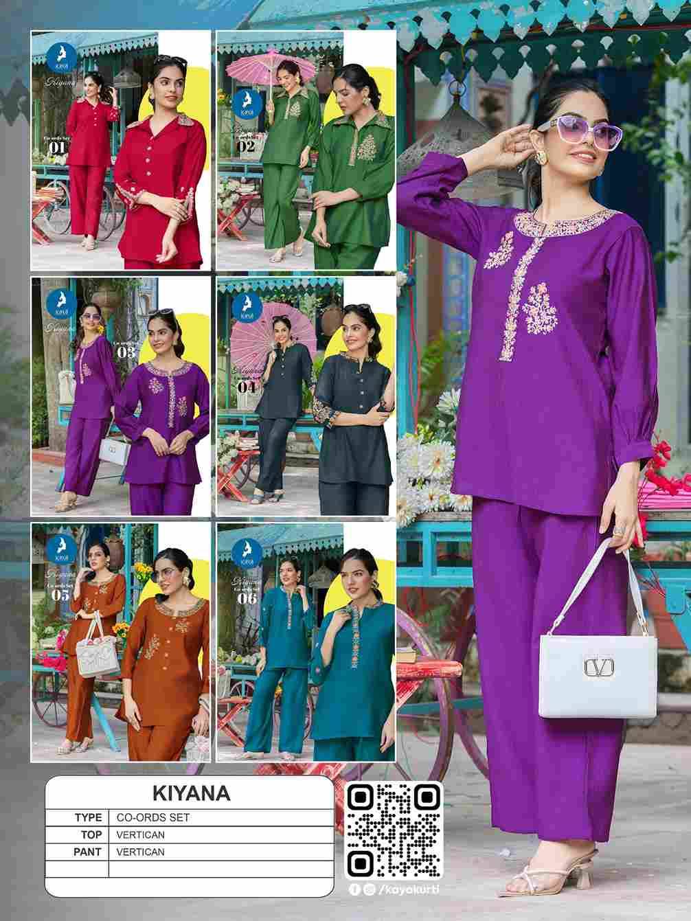 Kiyana By Kaya 01 To 06 Series Designer Stylish Fancy Colorful Beautiful Party Wear & Ethnic Wear Collection Vertican Co-Ord At Wholesale Price