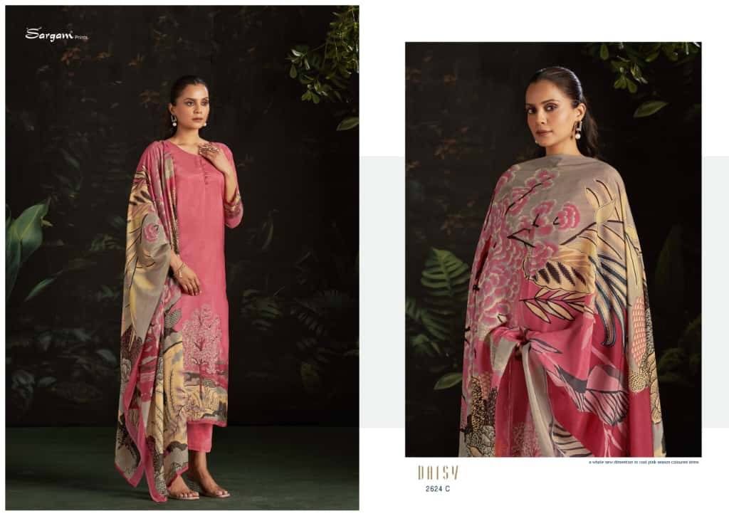 Daisy By Sargam Prints 2624-A To 2624-D Series Beautiful Festive Suits Stylish Fancy Colorful Casual Wear & Ethnic Wear Pure Muslin Print Dresses At Wholesale Price