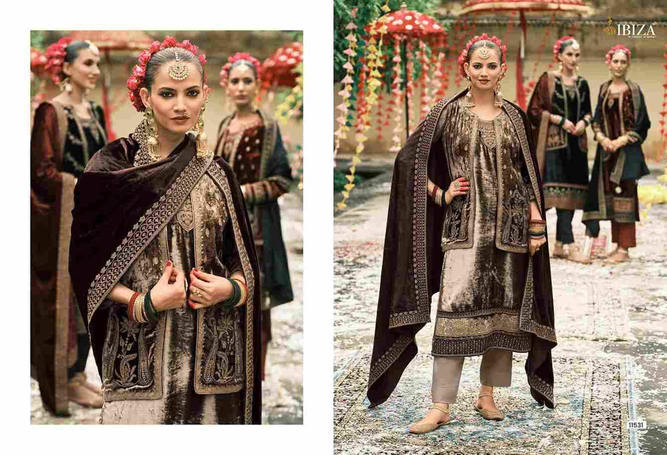 Suneherii By Ibiza 11531 To 11536 Series Designer Festive Suits Beautiful Fancy Stylish Colorful Party Wear & Occasional Wear Pure Viscose Velvet Dresses At Wholesale Price