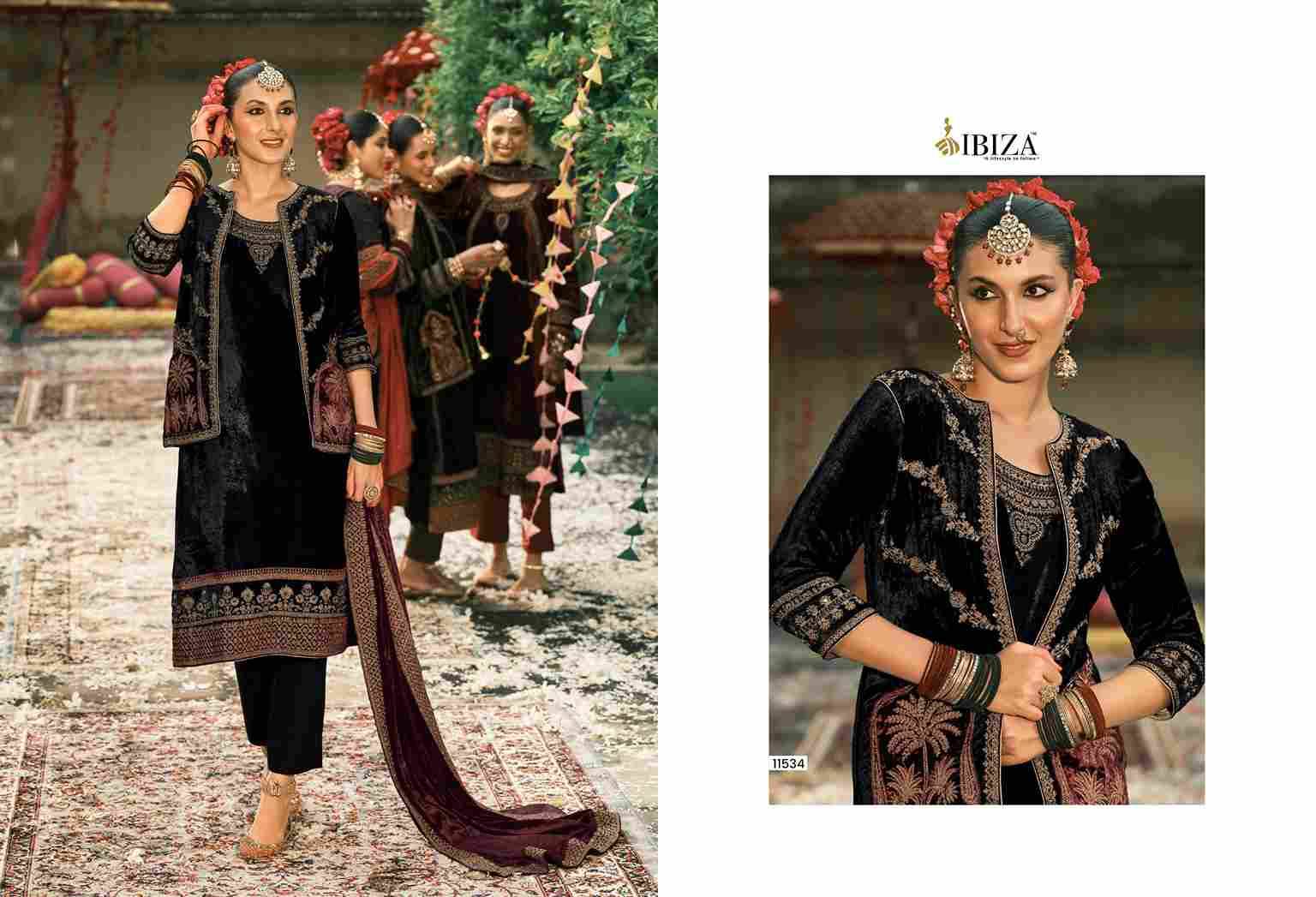 Suneherii By Ibiza 11531 To 11536 Series Designer Festive Suits Beautiful Fancy Stylish Colorful Party Wear & Occasional Wear Pure Viscose Velvet Dresses At Wholesale Price