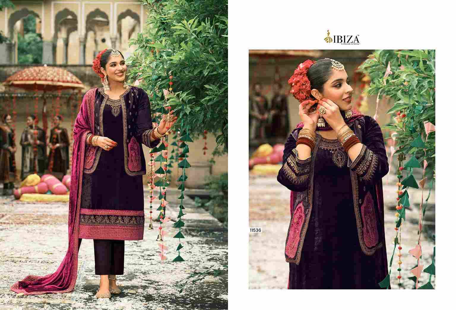 Suneherii By Ibiza 11531 To 11536 Series Designer Festive Suits Beautiful Fancy Stylish Colorful Party Wear & Occasional Wear Pure Viscose Velvet Dresses At Wholesale Price
