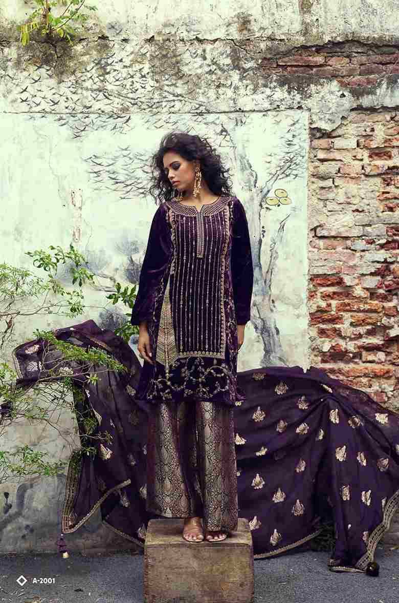 Velvora By Aiqa 2001 To 2006 Series Beautiful Festive Suits Colorful Stylish Fancy Casual Wear & Ethnic Wear Pure Viscose Velvet Dresses At Wholesale Price