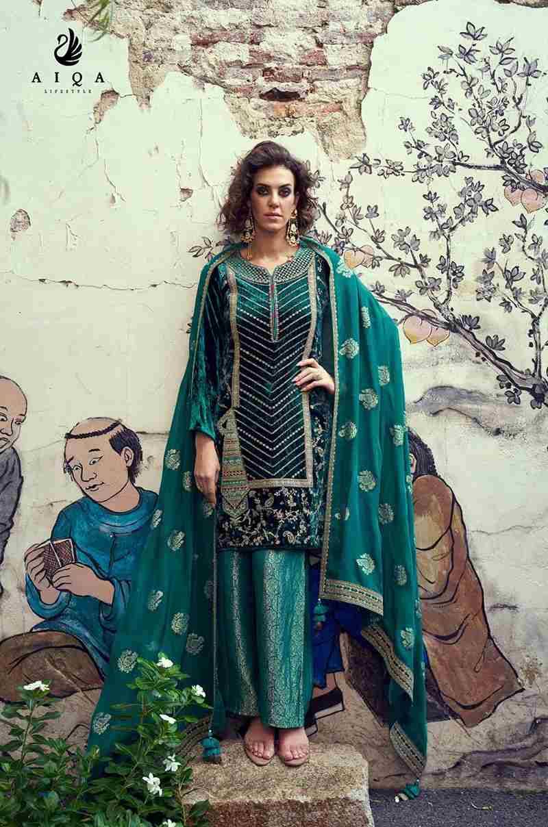 Velvora By Aiqa 2001 To 2006 Series Beautiful Festive Suits Colorful Stylish Fancy Casual Wear & Ethnic Wear Pure Viscose Velvet Dresses At Wholesale Price