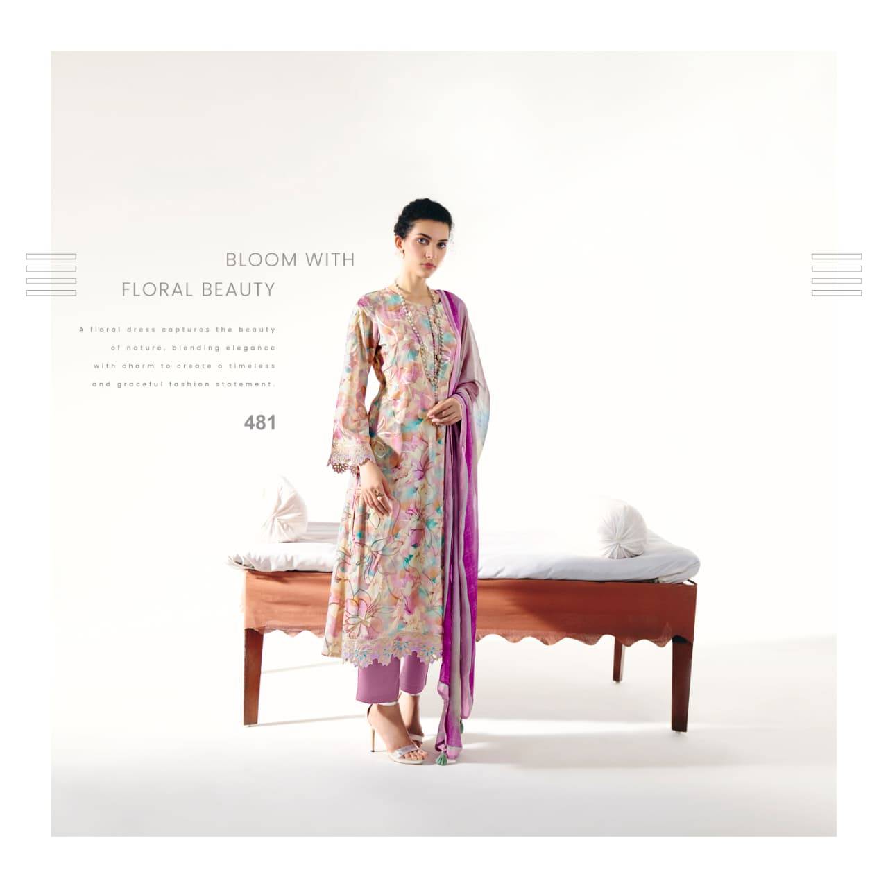 Gulaabia By Sohni 481 To 484 Series Beautiful Suits Colorful Stylish Fancy Casual Wear & Ethnic Wear Pure Bemberg Silk Jacquard Dresses At Wholesale Price