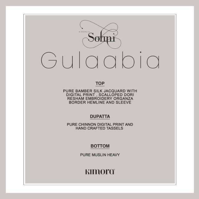Gulaabia By Sohni 481 To 484 Series Beautiful Suits Colorful Stylish Fancy Casual Wear & Ethnic Wear Pure Bemberg Silk Jacquard Dresses At Wholesale Price