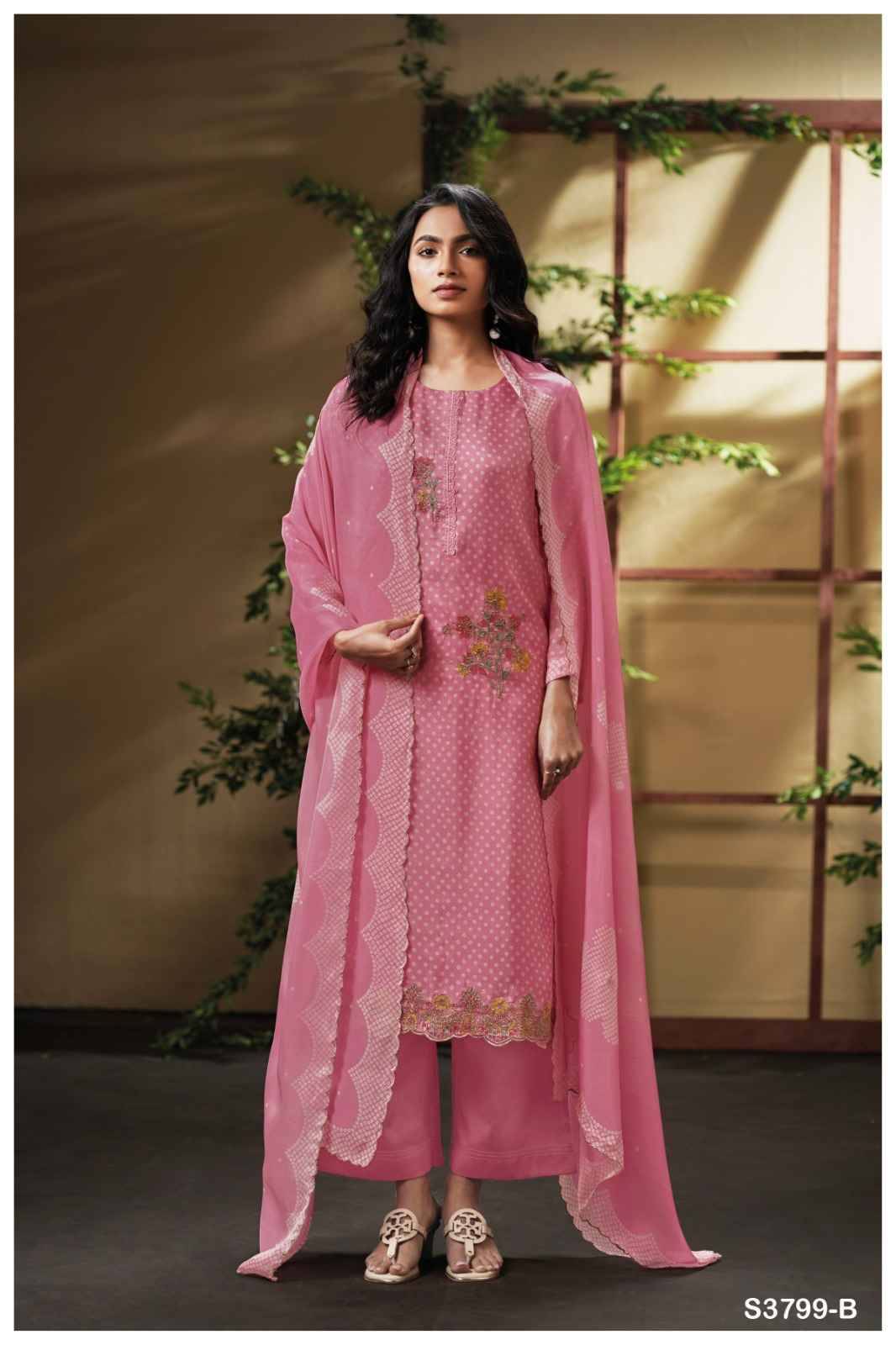 Drishta-3799 By Ganga Fashion 3799-A To 3799-D Series Beautiful Festive Suits Colorful Stylish Fancy Casual Wear & Ethnic Wear Pure Bemberg Dresses At Wholesale Price