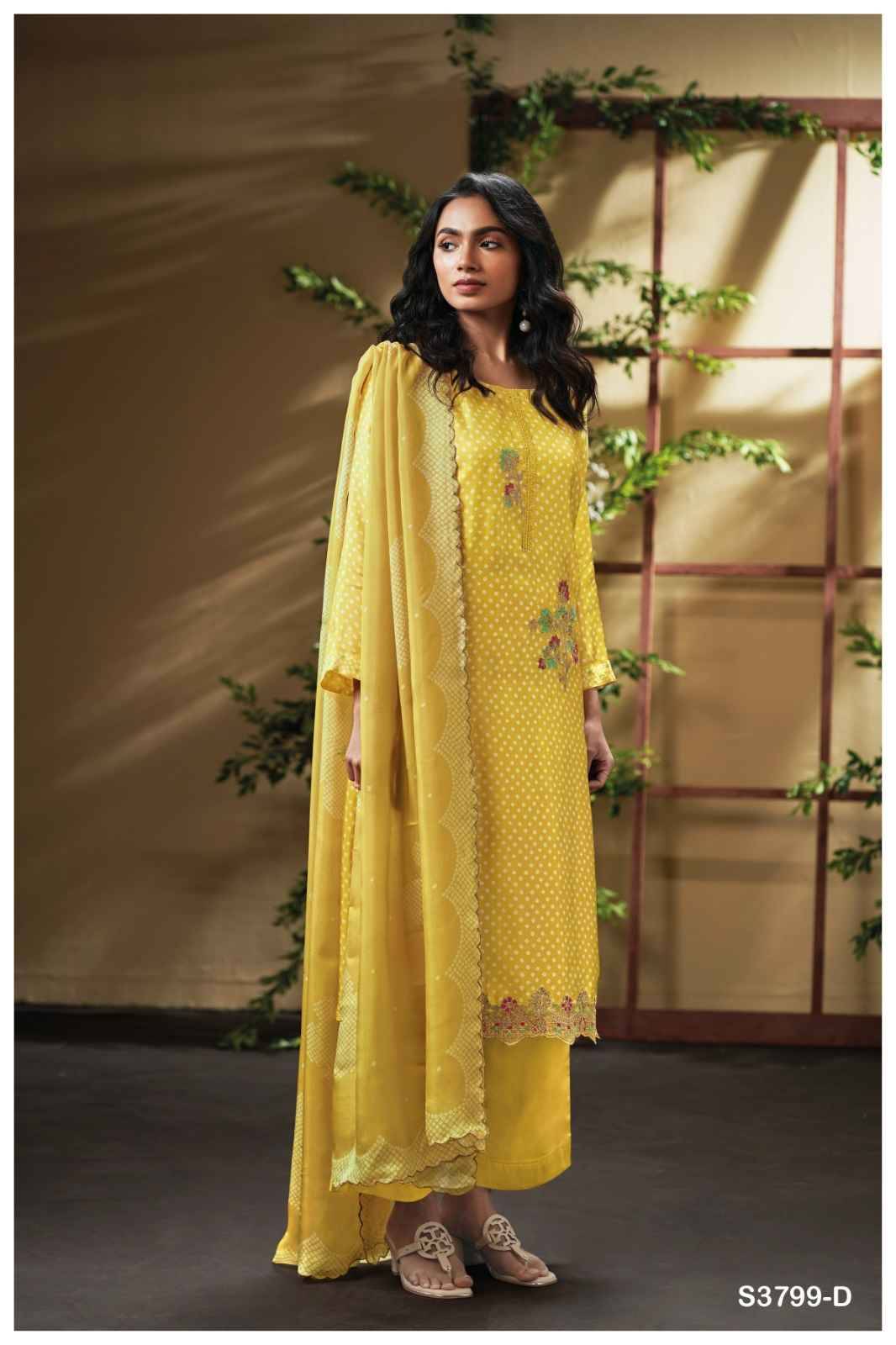 Drishta-3799 By Ganga Fashion 3799-A To 3799-D Series Beautiful Festive Suits Colorful Stylish Fancy Casual Wear & Ethnic Wear Pure Bemberg Dresses At Wholesale Price