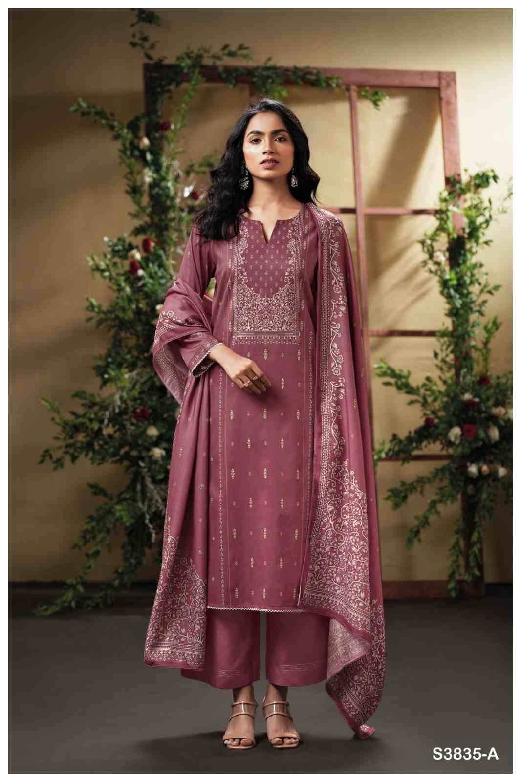 Nesha-3835 By Ganga Fashion 3835-A To 3835-D Series Beautiful Festive Suits Colorful Stylish Fancy Casual Wear & Ethnic Wear Pure Corduoy Dresses At Wholesale Price