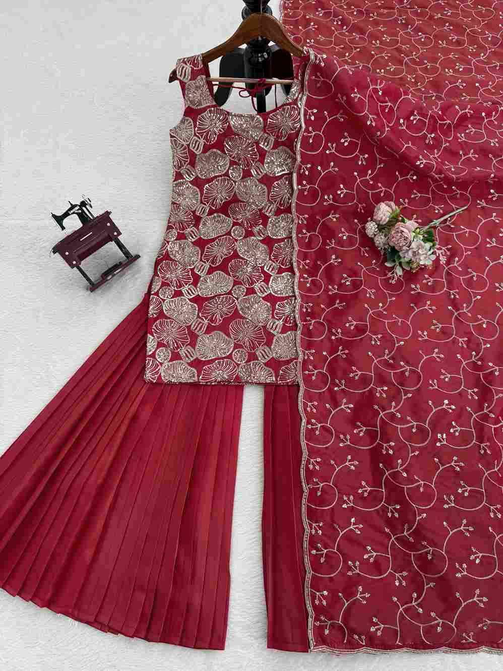 R-5927 By Fashid Wholesale Beautiful Sharara Suits Colorful Stylish Fancy Casual Wear & Ethnic Wear Simmer Silk Dresses At Wholesale Price