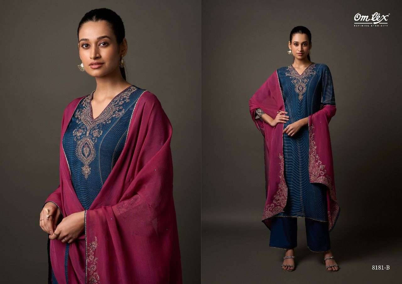 Ekisha By Om Tex 8181-A To 8181-D Series Beautiful Festive Suits Colorful Stylish Fancy Casual Wear & Ethnic Wear Khadi Silk Dresses At Wholesale Price