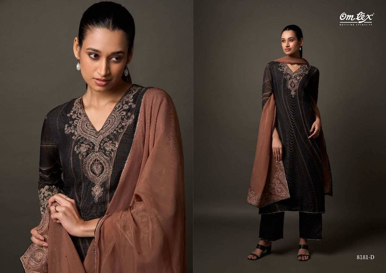 Ekisha By Om Tex 8181-A To 8181-D Series Beautiful Festive Suits Colorful Stylish Fancy Casual Wear & Ethnic Wear Khadi Silk Dresses At Wholesale Price