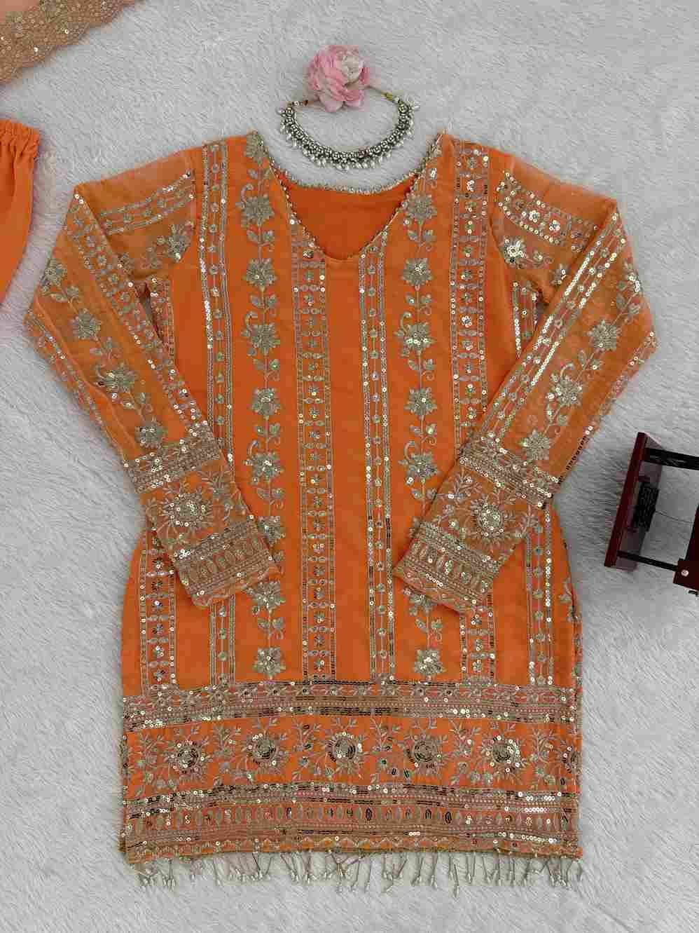 R-5926 By Fashid Wholesale Beautiful Sharara Suits Colorful Stylish Fancy Casual Wear & Ethnic Wear Faux Georgette Dresses At Wholesale Price