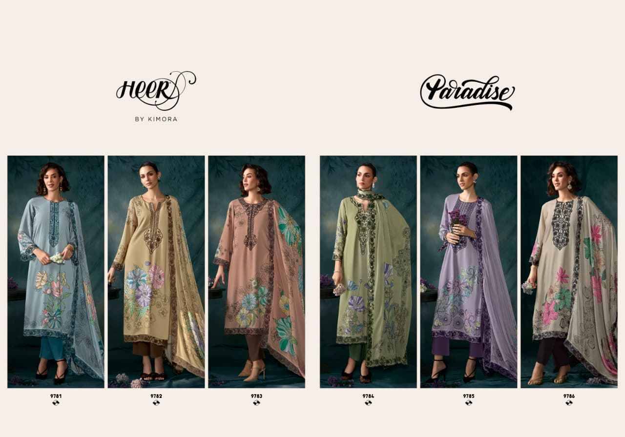 Paradise By Kimora Fashion 9781 To 9786 Series Designer Festive Suits Collection Beautiful Stylish Fancy Colorful Party Wear & Occasional Wear Pure Muslin Dresses At Wholesale Price
