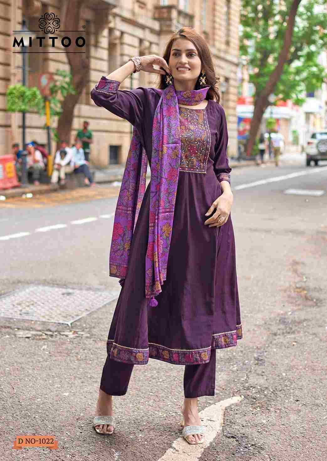 Muskaan Vol-2 By Mittoo 1017 To 1022 Series Designer Festive Suits Beautiful Stylish Fancy Colorful Party Wear & Occasional Wear Modal Silk Dresses At Wholesale Price